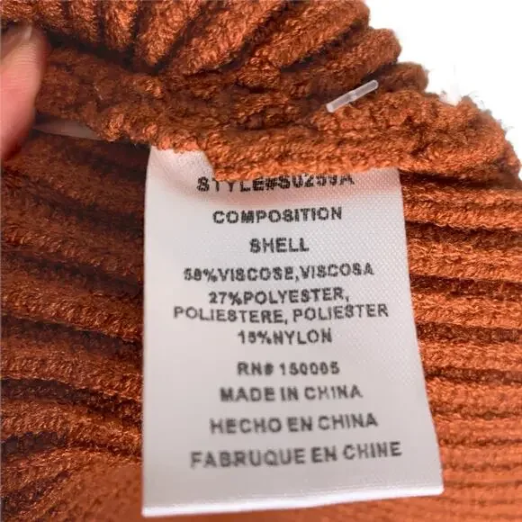 Maisie Peter Bishop Sleeve Sweater Rust Brown XS - Picture 8 of 11
